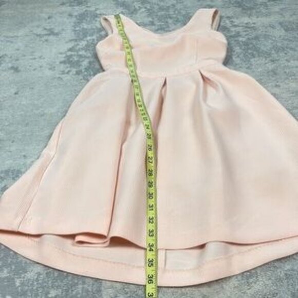 Suncoo Paris Button Back Cut Out Mini Dress Blush Peach Fit Flare Sz T0 XS - Picture 8 of 9